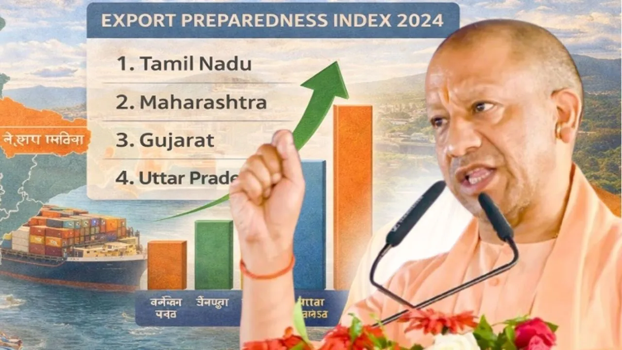 यूपी की बड़ी छलांग,  निर्यात तैयारी सूचकांक में देश के टॉप-4 में शामिल, लैंडलॉक्ड राज्यों में मिला पहला स्थान 