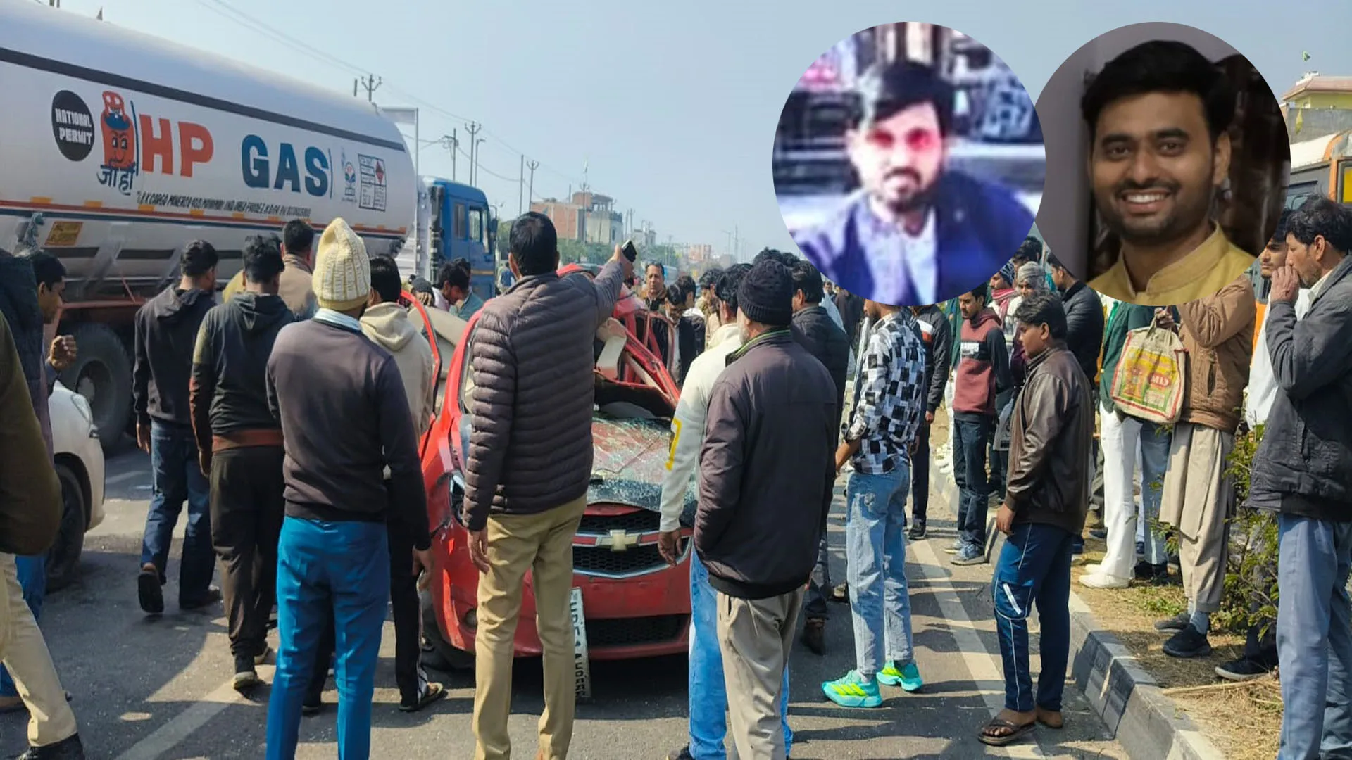 UP: टायर फटने से कार पलटी, पीलीभीत से दो दोस्तों की मौत, बाघा बार्डर से लौटते वक्त हादसा