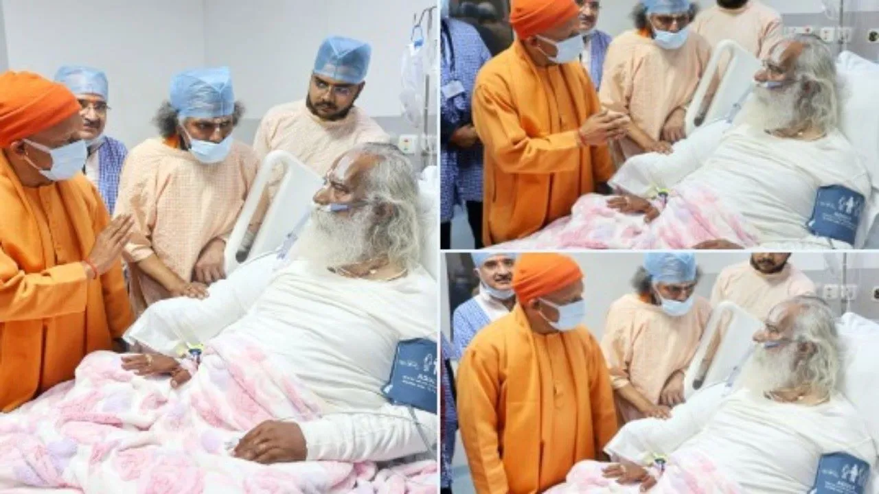 CM योगी ने मेदांता अस्पताल पहुंचकर महंत नृत्य गोपाल दास का जाना हाल
