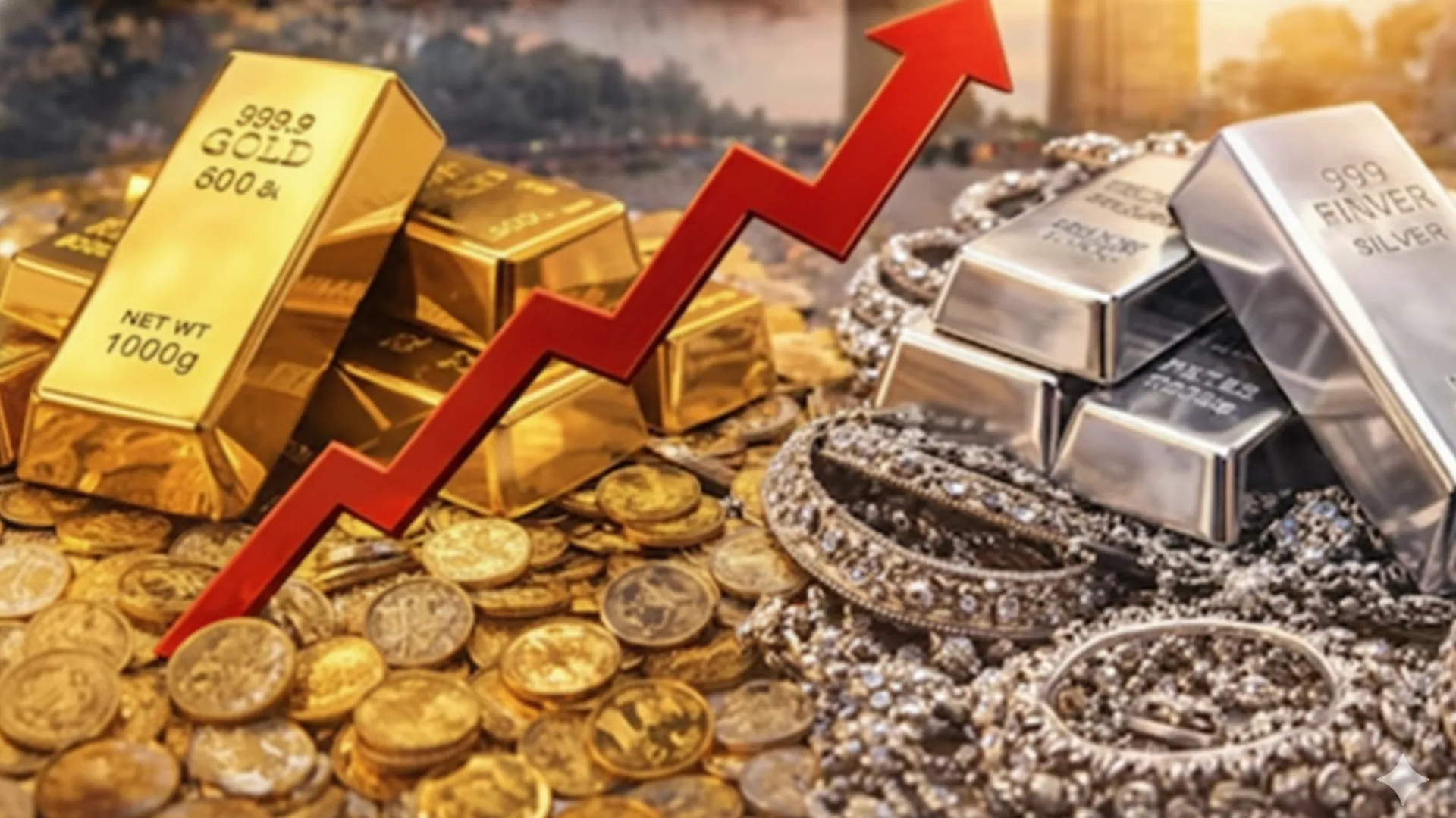 मजबूत वैश्विक रुख से चांदी छह प्रतिशत बढ़कर 2.72 लाख रुपये पर, सोने में भी बढ़त