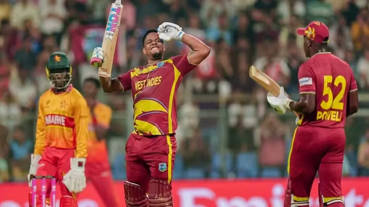 टी20 विश्व कप 2026 : हेटमायर और पावेल का अर्धशतक, वेस्टइंडीज ने जिम्बाब्वे को दिया 255 रनों का टारगेट