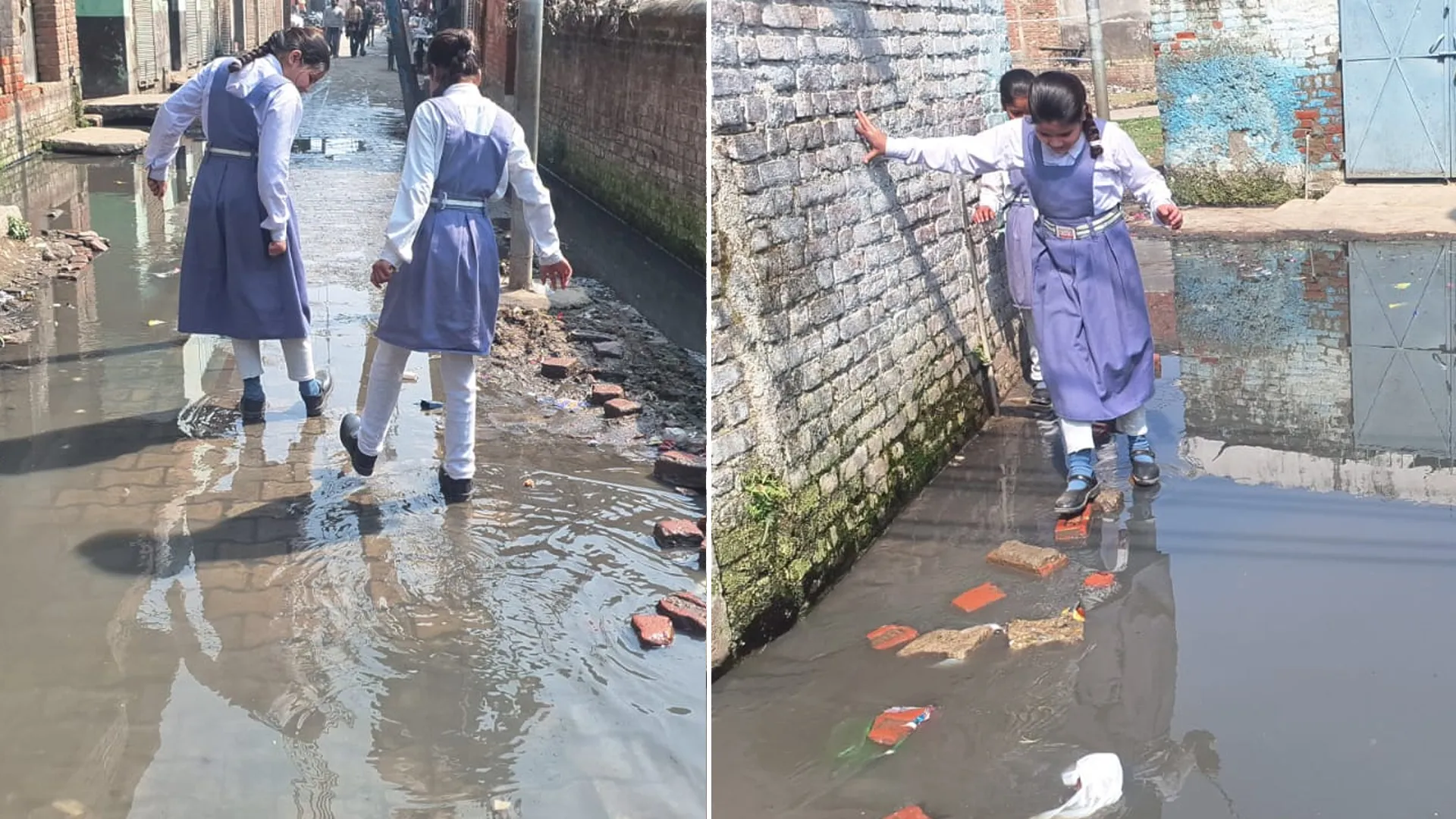 जोगी नवादा :  गलियों में डूब गए बेहतर जलनिकासी के दावे