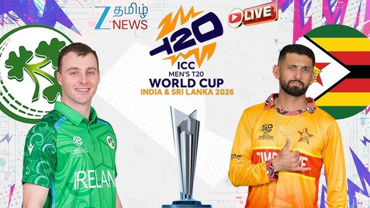 ZIM vs IRE T20 WC 2026 : बार‍िश के कारण मैच रद्द, ऑस्ट्रेल‍िया टी20 विश्व कप से बाहर, सुपर-8 में पहुंचा जिम्बाब्वे