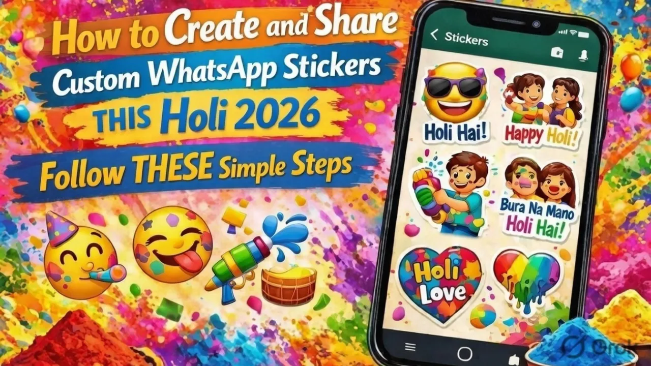 Holi Special: अब WhatsApp पर बनाएं अपना पर्सनल होली स्टिकर! फोटो, सेल्फी या AI मैजिक से चैट में बरसाएं रंग