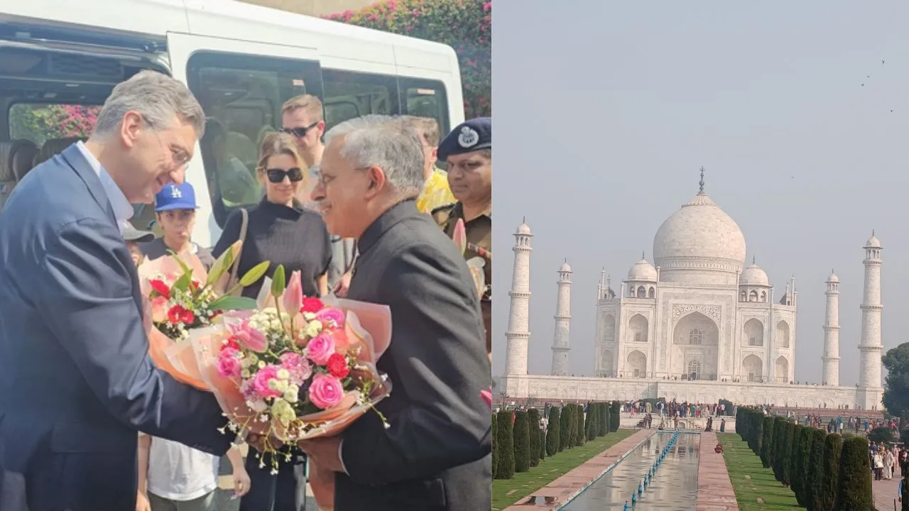 पत्नी-बच्चों संग आगरा पहुंचे क्रोएशिया के प्रधानमंत्री,  ताजमहल का किया दीदार, आम नागरिकों के लिए बंद रहा परिसर 