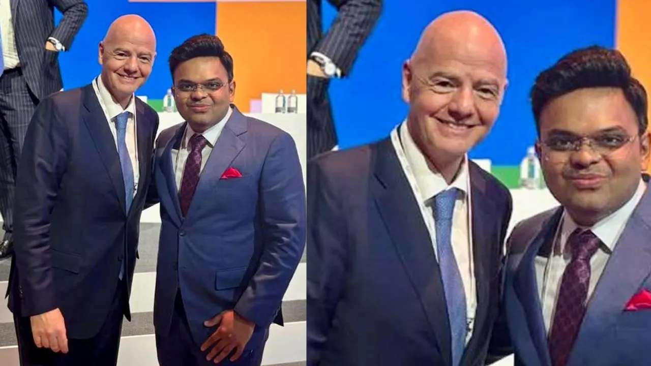  फीफा प्रेसिडेंट जियानी इन्फेंटिनो ने मिलान में जय शाह से की मुलाकात, बोले-delighted to meet ICC Chairman