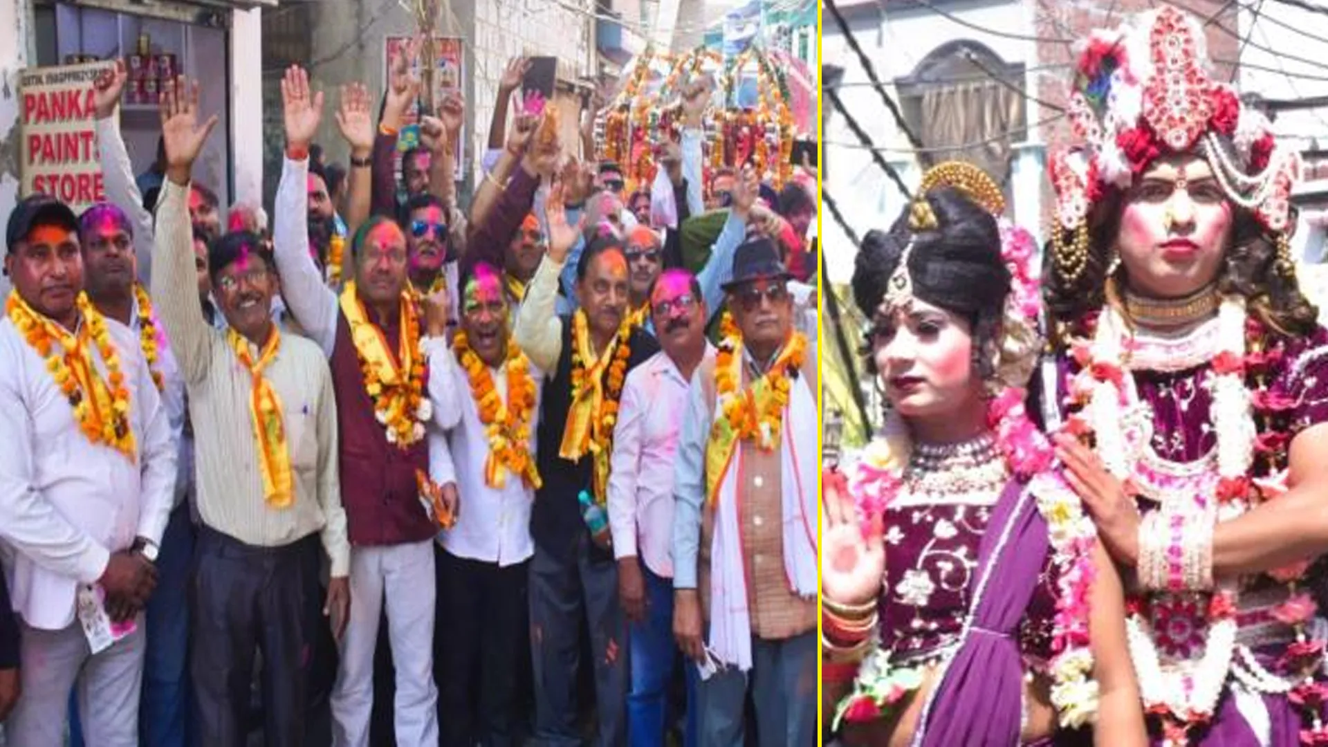 मुरादाबाद : श्रीराम ढोल शोभायात्रा में झांकियां बनीं आकर्षण का केंद्र