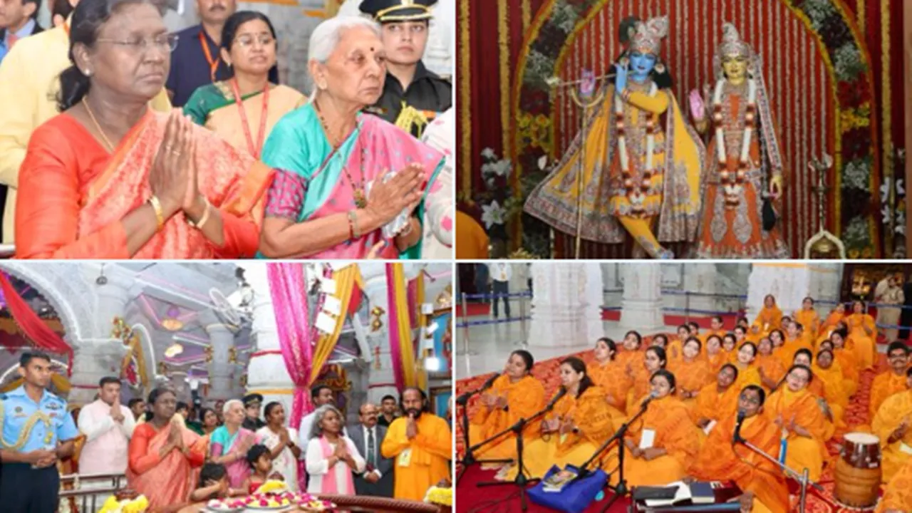 Droupadi Murmu Mathura Visit:   बारिश के बीच भक्ति में लीन नजर आईं राष्ट्रपति मुर्मू, प्रेम मंदिर की नक्काशी देख हुईं अभिभूत