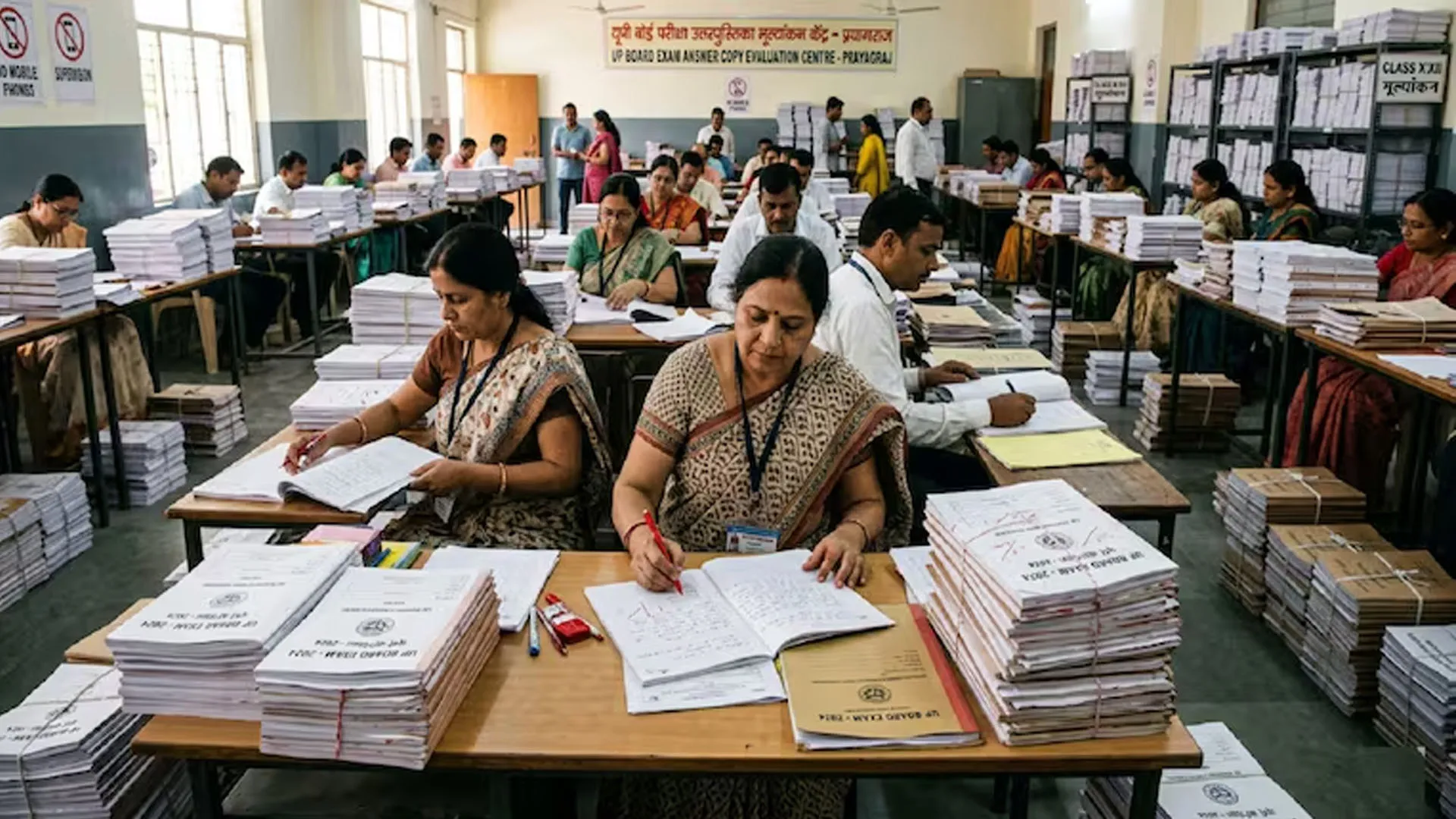 यूपी बोर्ड परीक्षा: हाईस्कूल की 50 और इंटर की 45 कॉपी चैक कर सकेगा एक शिक्षक