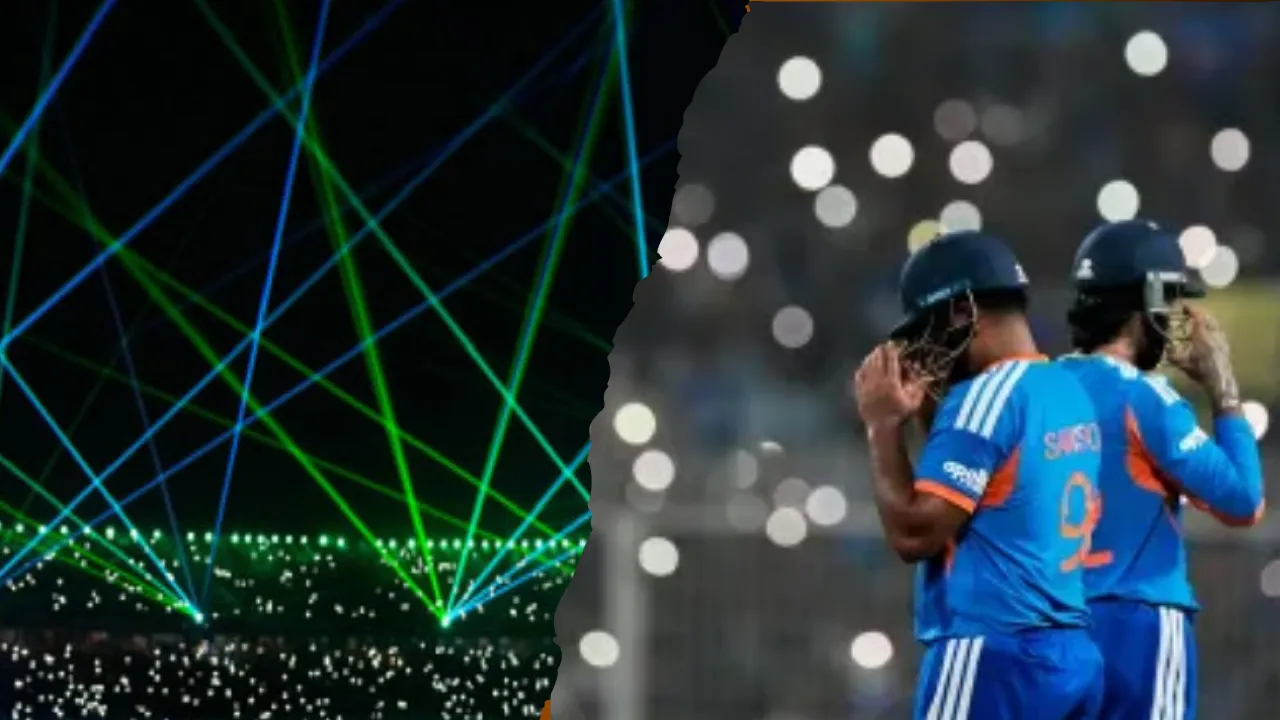 ड्रिंक्स ब्रेक में लेजर शो पर भड़के गावस्कर और शास्त्री, कहा- 'वर्ल्ड कप में ऐसे तमाशे की क्या जरूरत?'