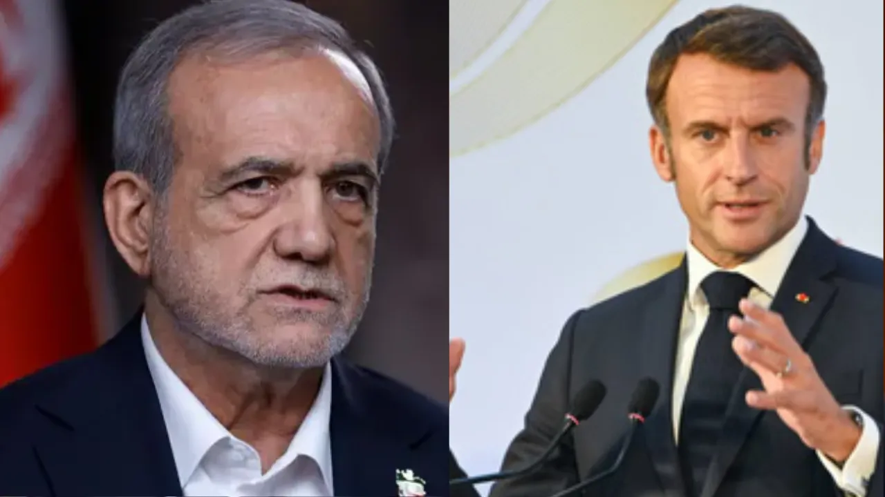 इमैनुएल मैक्रों ने की ईरान के राष्ट्रपति मसूद पेजेशकियान से फोन पर बातचीत, कहा- 'क्षेत्रीय देशों पर हमले रोके ईरान'