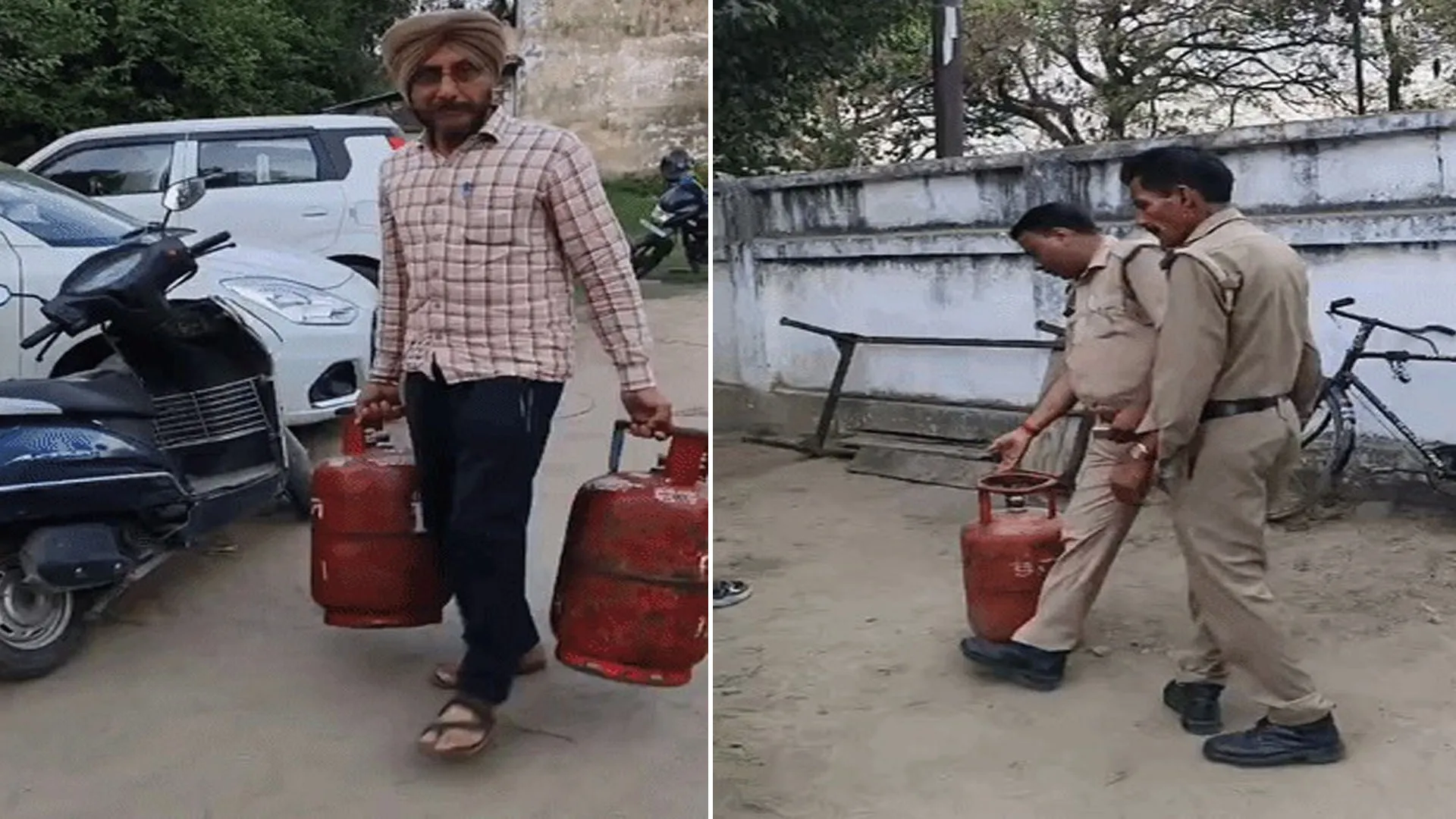 Bareilly: गैस के लिए खाकी भी कतारों में, पुलिस लाइन की गैस एजेंसी पर मची अफरा-तफरी