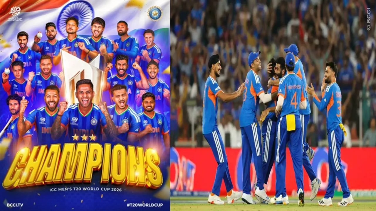 टी20 विश्व कप 2026 :  टीम इंडिया ने तीसरी खिताबी सफलता से रचे कई इतिहास, फाइनल में न्यूजीलैंड 96 रनों से पिटा