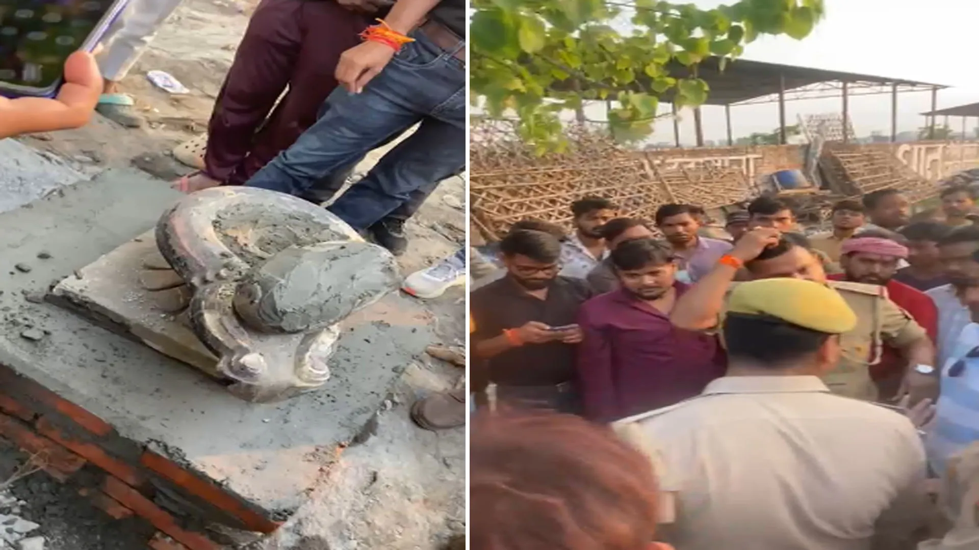 UP: खाटू श्याम मंदिर के सामने शिवलिंग तोड़ने से रोष, नाजिर अली पर आरोप