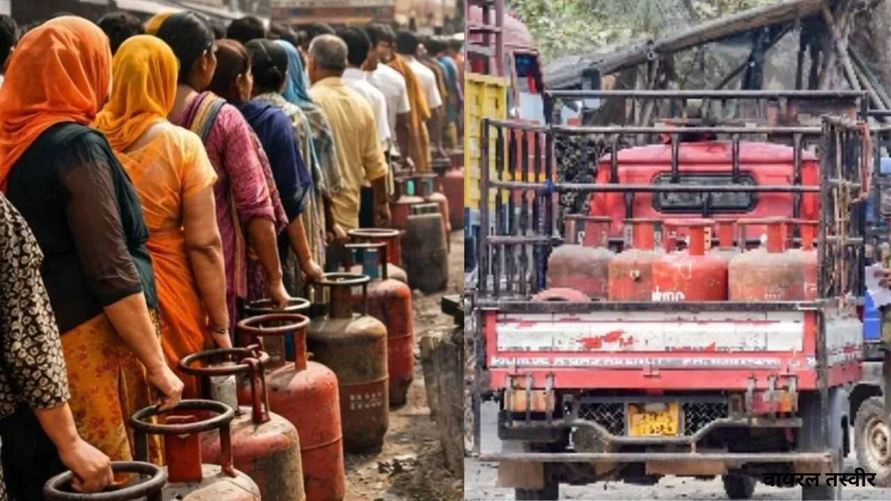 नोएडा में LPG संकट पर लोगों का गुस्सा: एजेंसियों पर लंबी लाइन, मेट्रो स्टेशन के पास लगाया जाम 