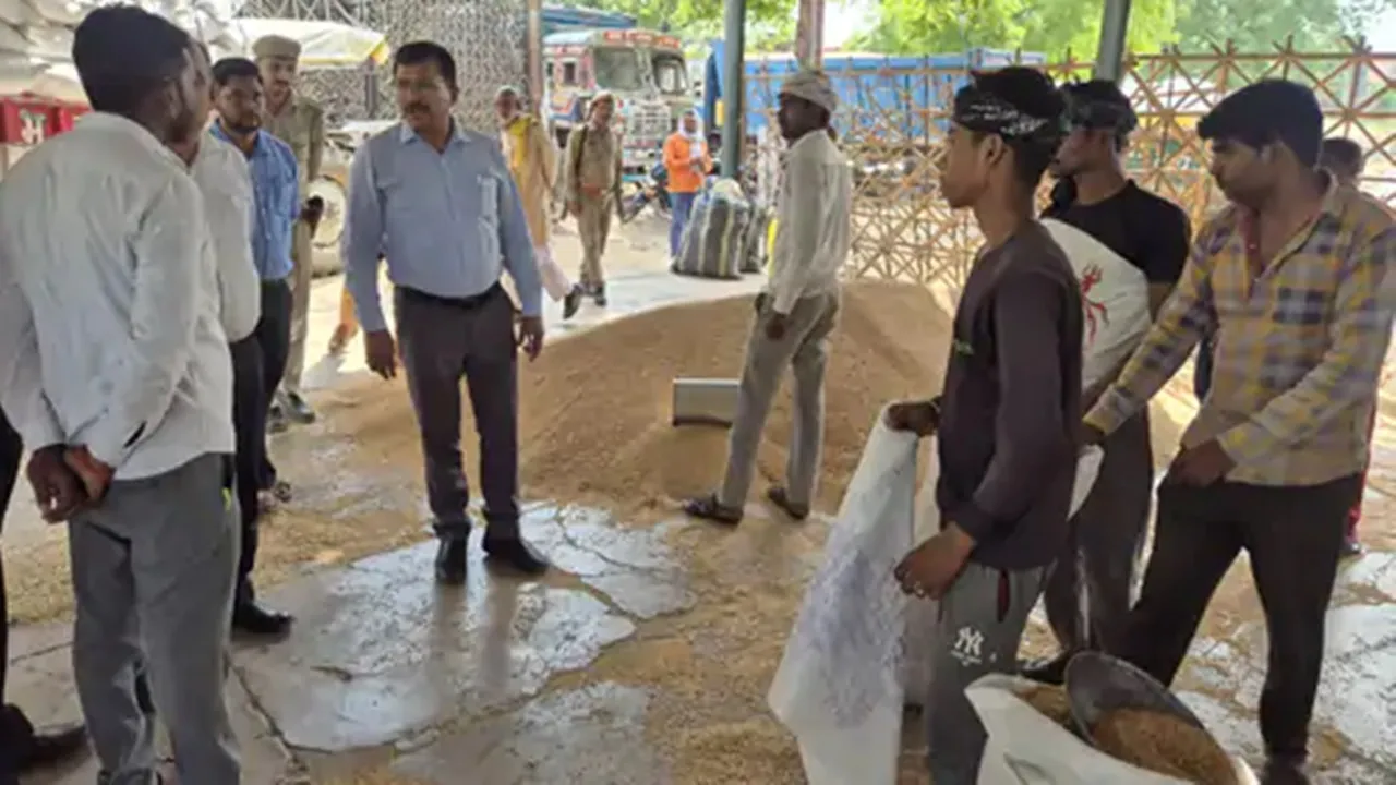 जालौन : डीएम ने गेहूं क्रय केंद्रों का किया निरीक्षण, बोरे की कमी पर जताई नाराजगी 