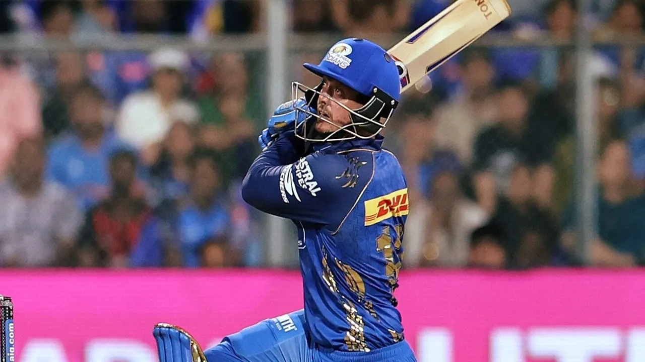 आईपीएल 2026 : डिकॉक का शतक, मुंबई इंडियन्स ने पंजाब किंग्स को दिया 196 रन का लक्ष्य