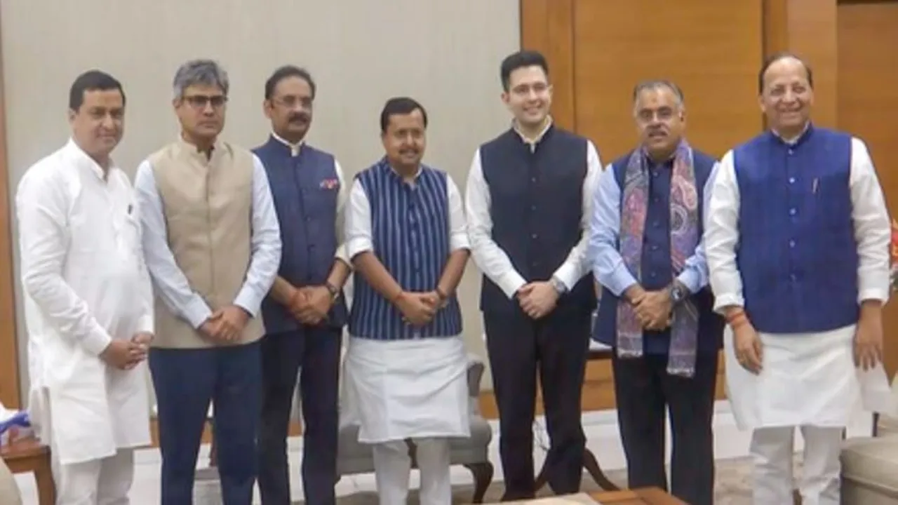 'AAP' को 'जोर का झटका : राघव चड्डा, अशोक मित्तल और संदीप पाठक ने थामा भाजपा का दामन, नितिन नबीन ने कराया पार्टी में शामिल