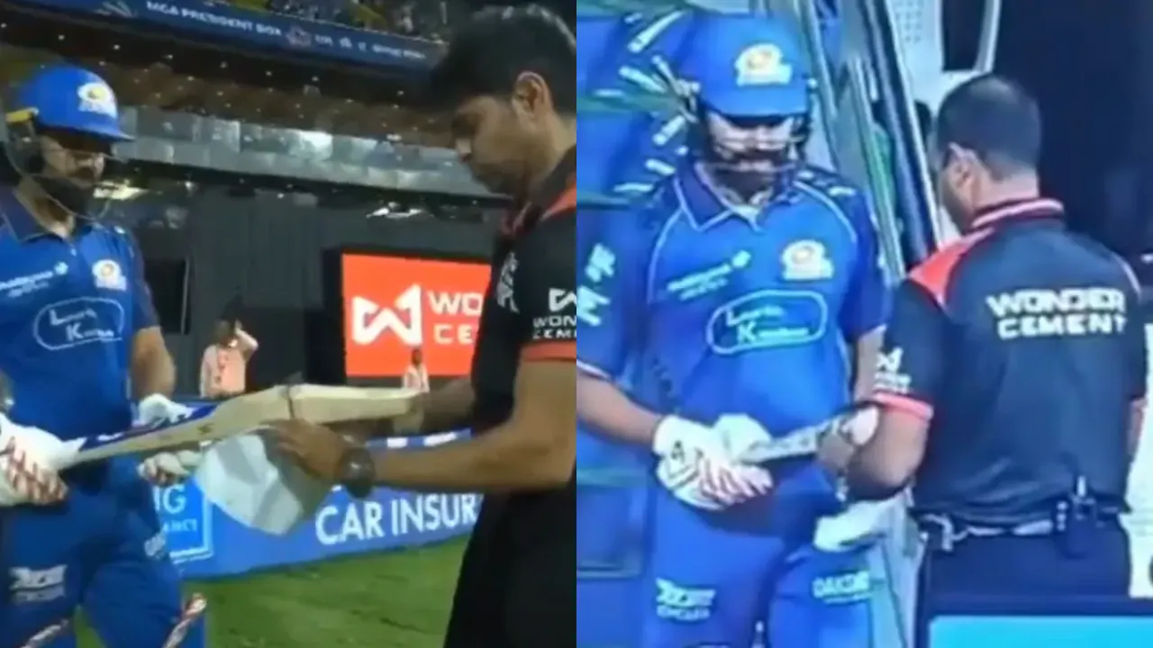 अंपायर पर बुरी तरह झल्लाए रोहित शर्मा, बैट चेक करते समय गेज से नहीं हो रहा था पास, देखें VIDEO