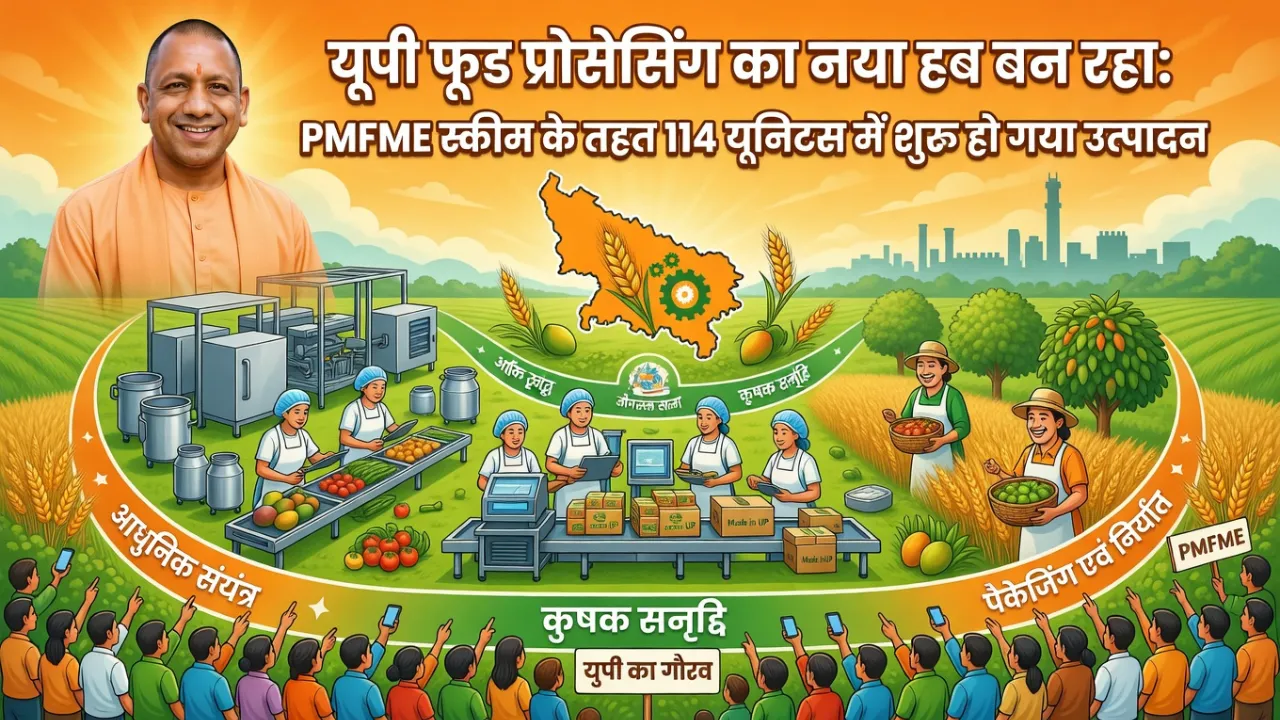फूड प्रोसेसिंग उद्योग का हब बन रहा यूपी, PMFME की 114 यूनिट्स में हो रह उत्पादन 