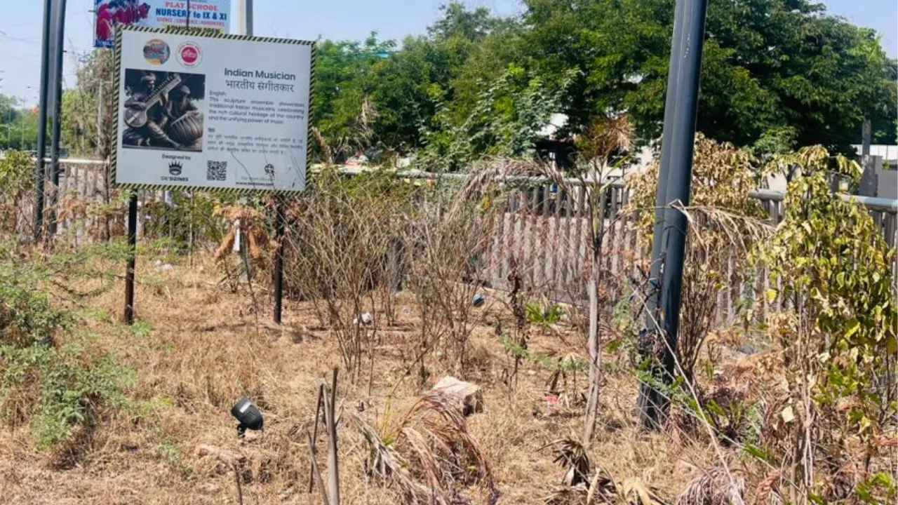 Prayagraj News: सौंदर्यीकरण के लिए लगाए गए पौधे सूखने लगे, पीडीए की लापरवाही पर उठे सवाल