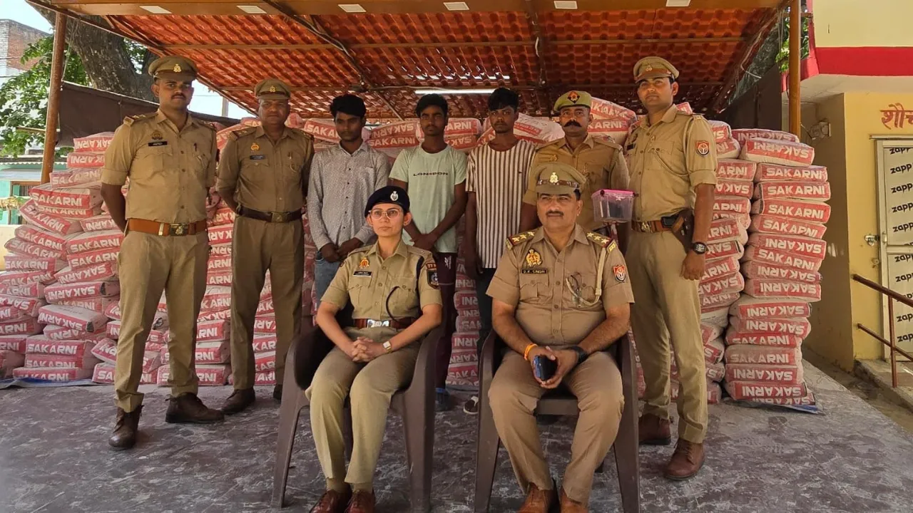 1180 बोरी पीओपी हड़पने वाले गिरोह का भंडाफोड़, 200 से अधिक सीसीटीवी कैमरों की मदद से 72 घंटे में हुआ खुलासा