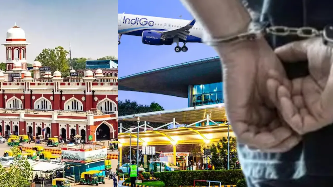 GRP Rapid Action: चारबाग स्टेशन-एयरपोर्ट को उड़ाने की धमकी देने वाला गिरफ्तार, पत्नी के दोस्त को फंसाने के लिए दी थी धमकी