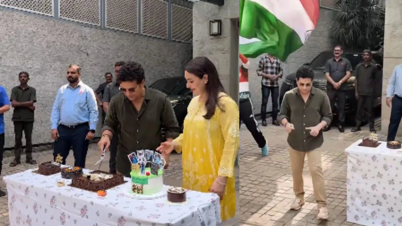 फैंस के साथ क्रिकेटर सचिन तेंदुलकर ने मनाया 53वां जन्मदिन, पत्नी के साथ घर पर काटा केक 