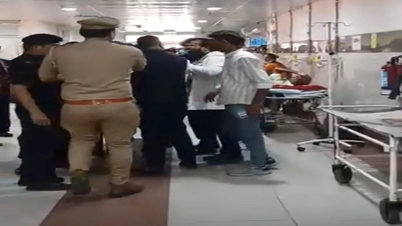 SGPGI: इमरजेंसी में युवक की मौत पर हंगामा, सुरक्षाकर्मियों ने की धक्का - मुक्की