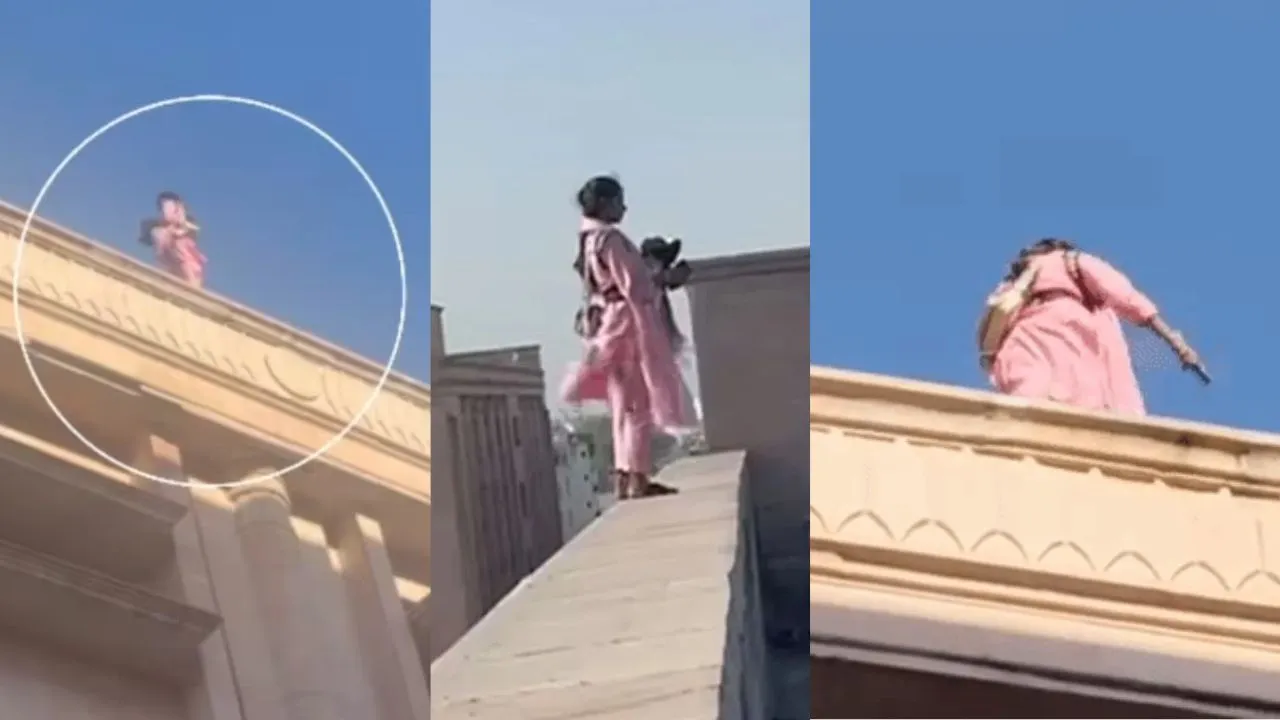 लखनऊ हाईकोर्ट परिसर में हंगामा: छत पर चढ़ी महिला को पुलिस ने नीचे उतारा, समझाकर भेजा वापस 