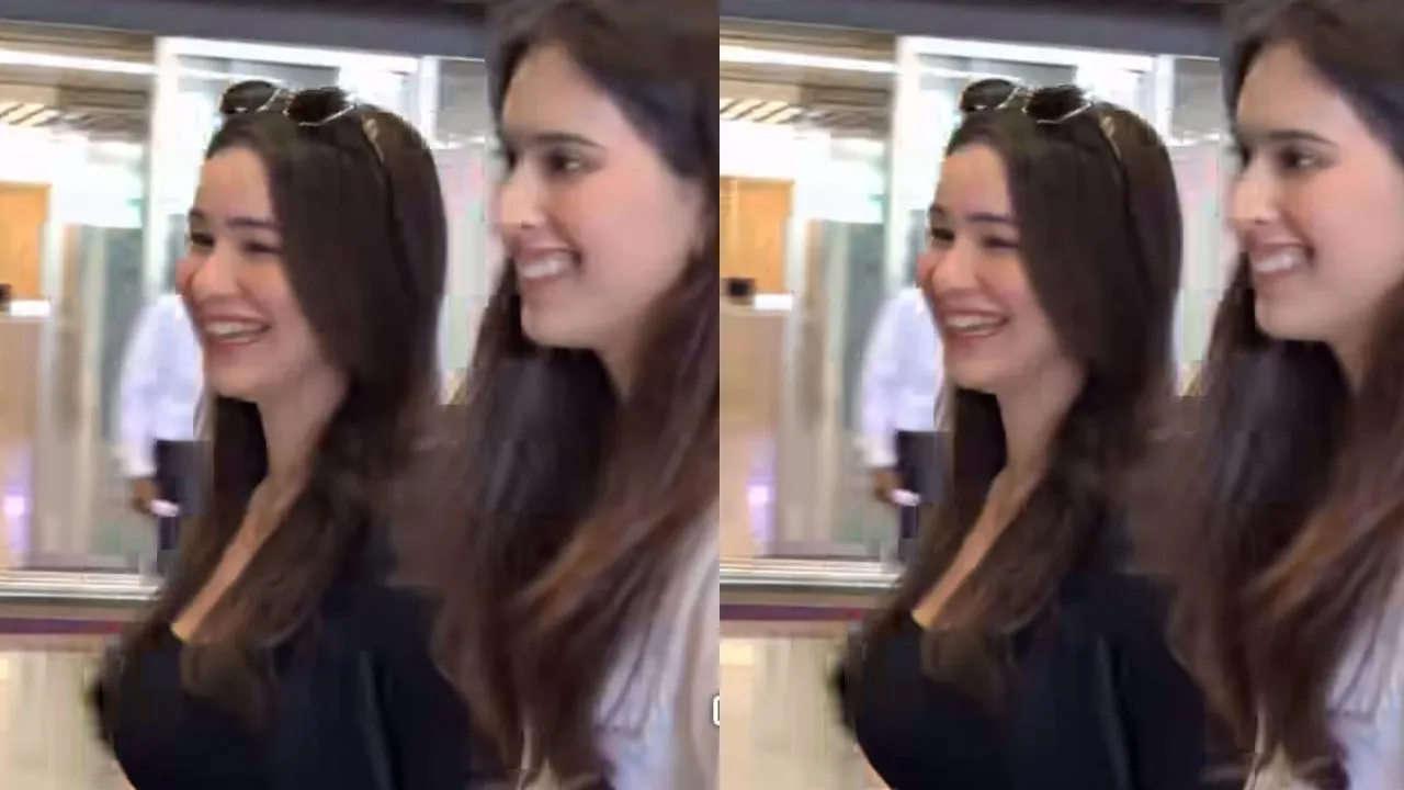  भाभी संग लखनऊ पहुंची सारा तेंदुलकर, एयरपोर्ट की तस्वीर हुई वायरल 