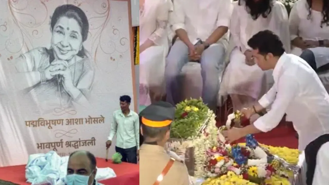 तिरंगे में लिपटा आशा भोसले का पार्थिव शरीर देख भावुक हुए ए. आर. रहमान और सचिन तेंदुलकर, श्रद्धांजलि देने पहुंचे कई दिग्गज 