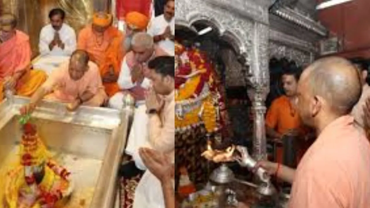सीएम योगी ने किये बाबा विश्वनाथ और काल भैरव के दर्शन, दुकानदारों और बच्चों से किया संवाद