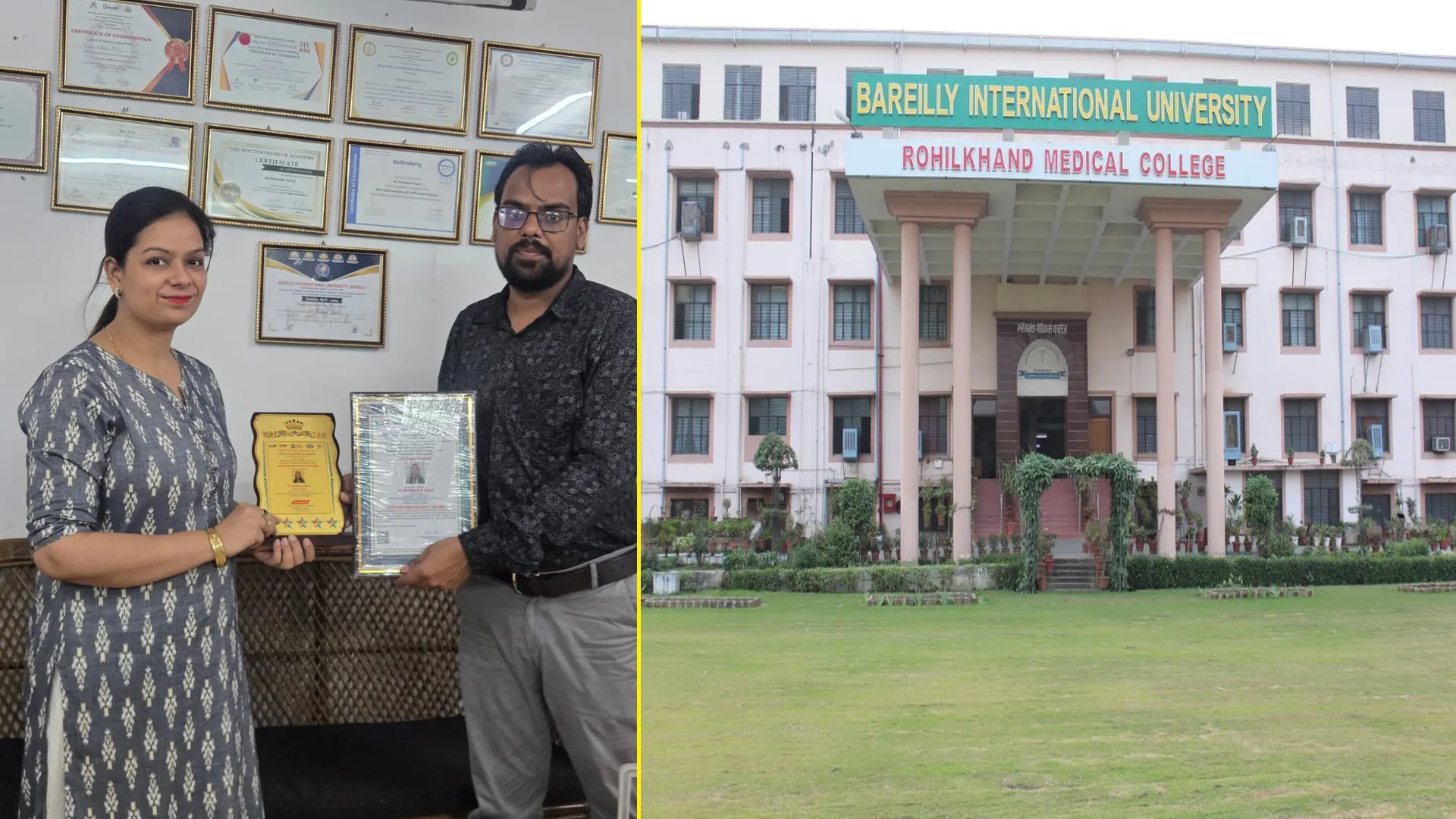 Bareilly : बीआईयू की डॉ. सुम्बुल खान को मिला बेस्ट सीनियर फैकल्टी अवॉर्ड