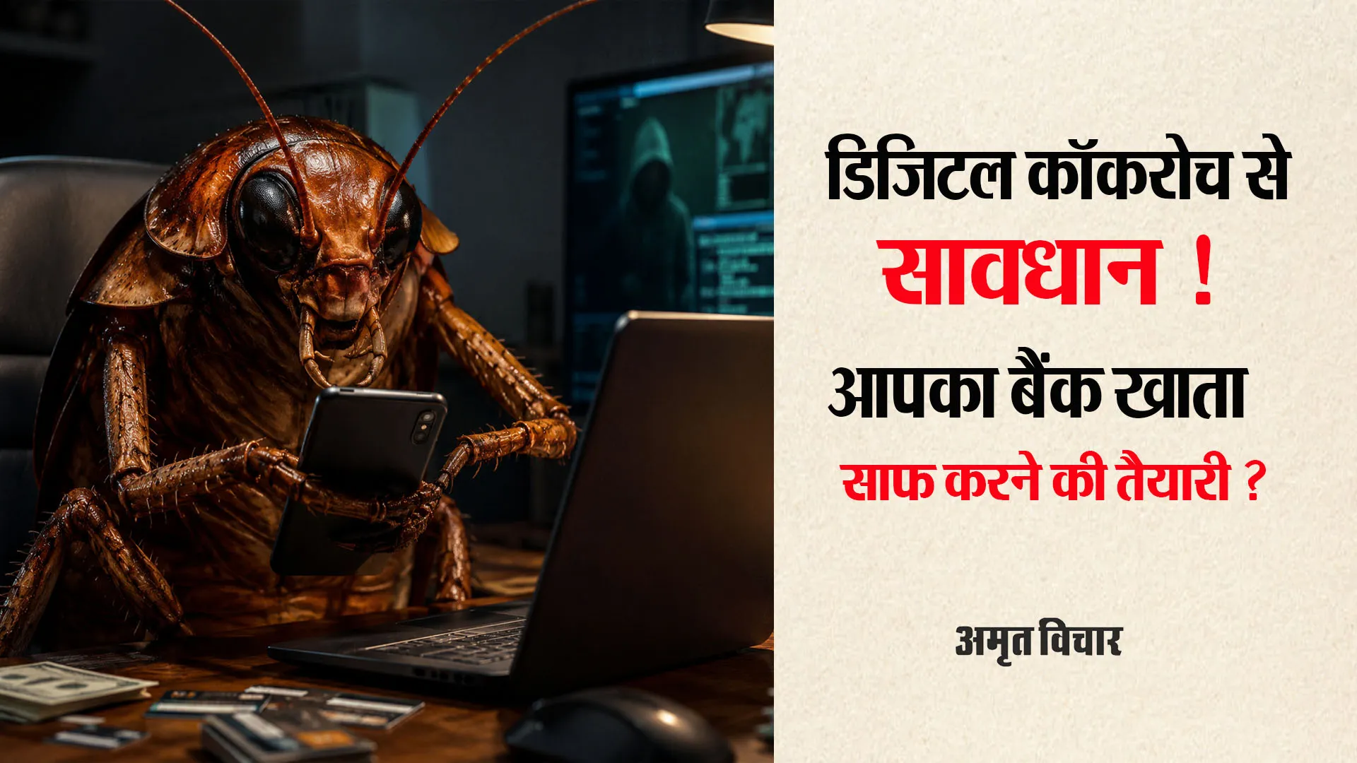  डिजिटल “कॉकरोच” से सावधान:  नाम कॉकरोच जनता पार्टी, मगर आपका बैंक खाता साफ करने की है तैयारी !