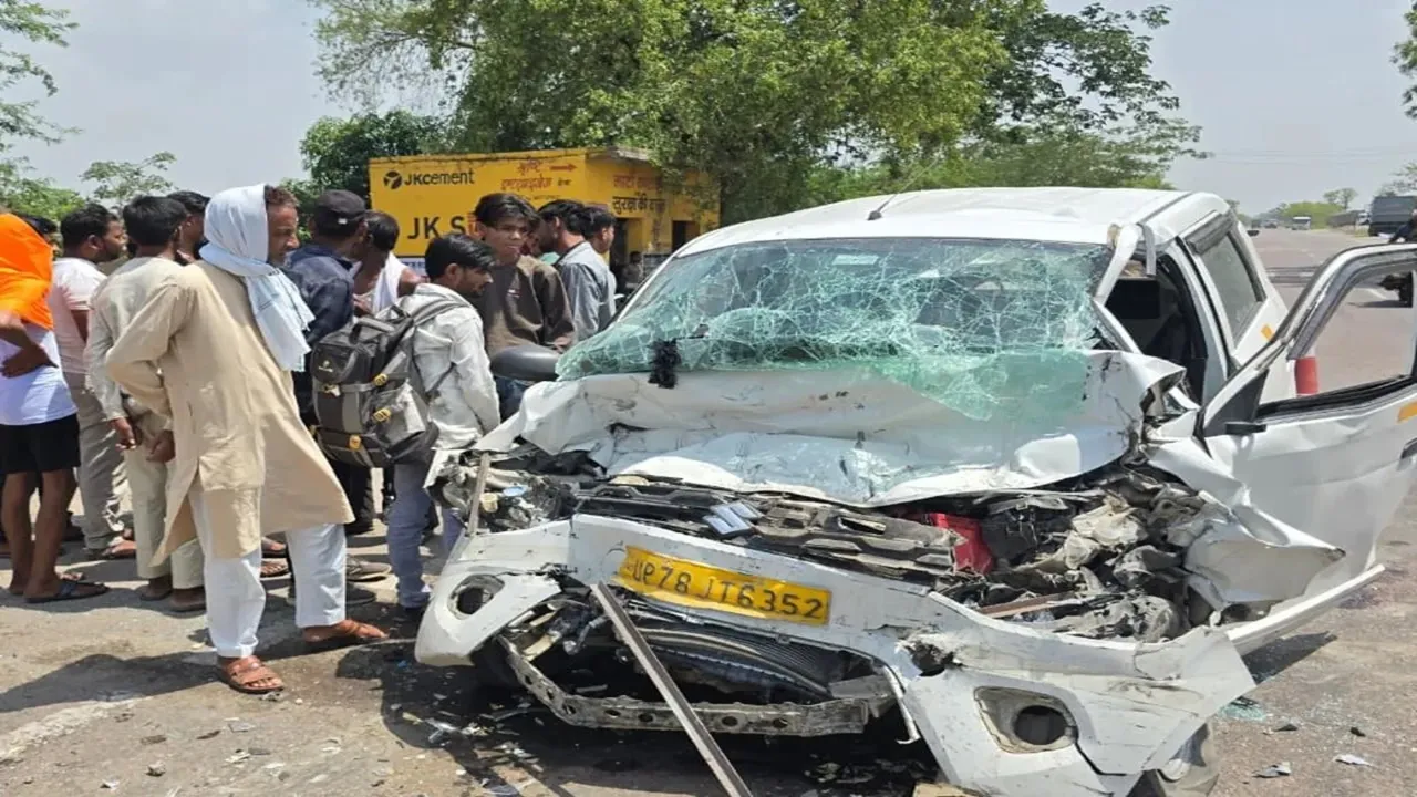 हमीरपुर में बड़ा हादसा : ट्रक और कार की टक्कर में दंपती समेत चार लोगों की मौत