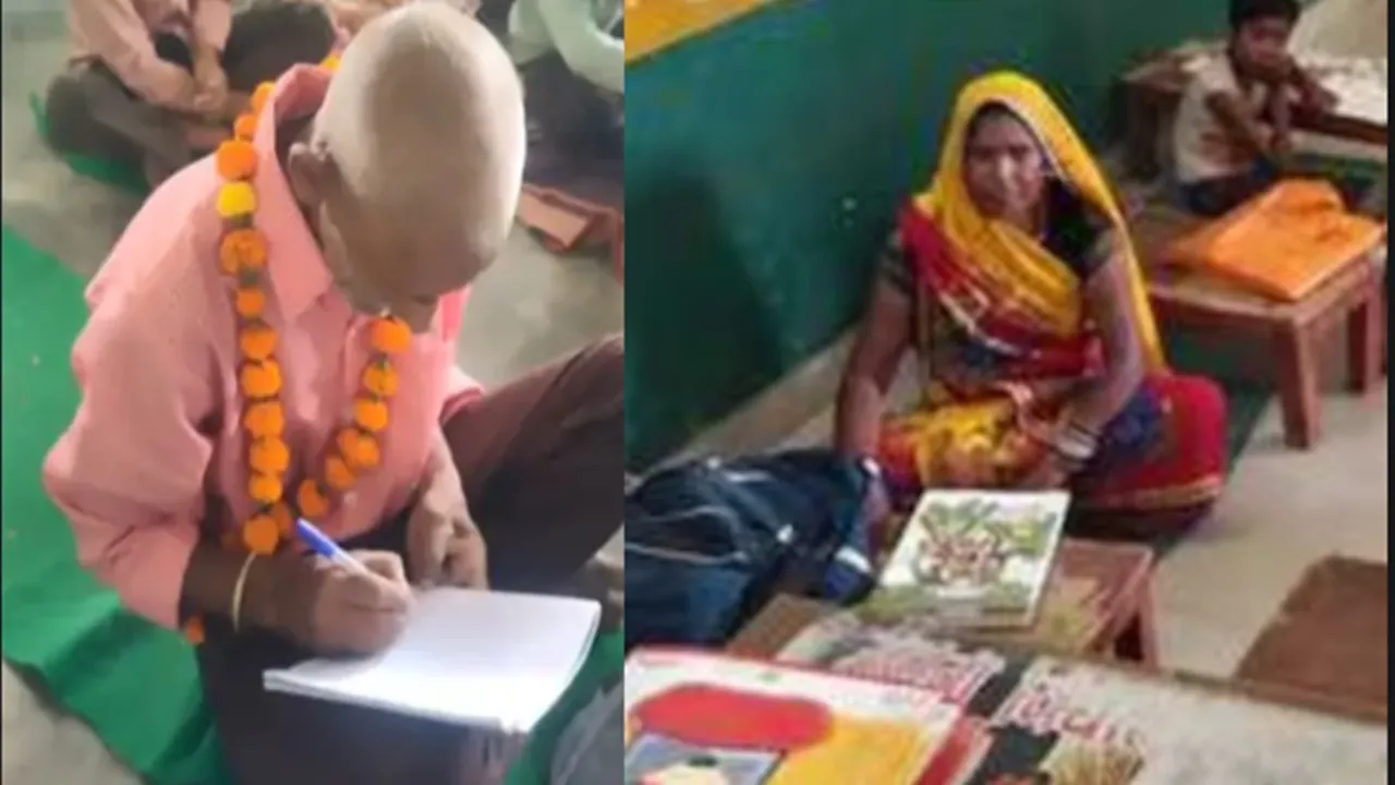 जालौन में शिक्षा की अनूठी पहल : ज्वाइंट मजिस्ट्रेट की प्रेरणा से छानी गांव के बुजुर्ग बस्ता लेकर पहुंचे स्कूल 
