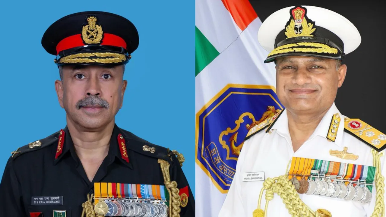 रक्षा क्षेत्र में बड़ा फेरबदल: लेफ्टिनेंट जनरल सुब्रमणि बने नए प्रमुख रक्षा अध्यक्ष, वाइस एडमिरल स्वामीनाथन नए नौसेना प्रमुख नियुक्त 