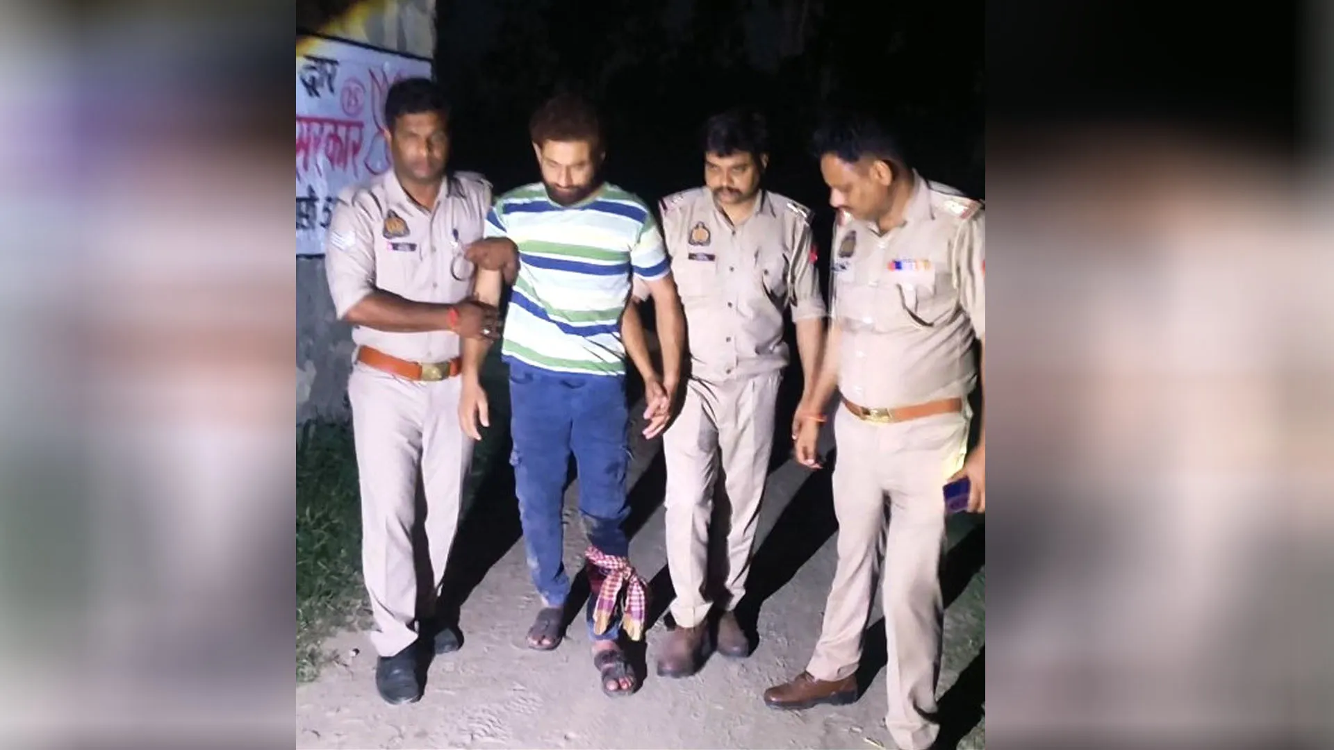 UP:पुलिस मुठभेड़ में गोकशी का आरोपी गिरफ्तार, पैर में लगी गोली