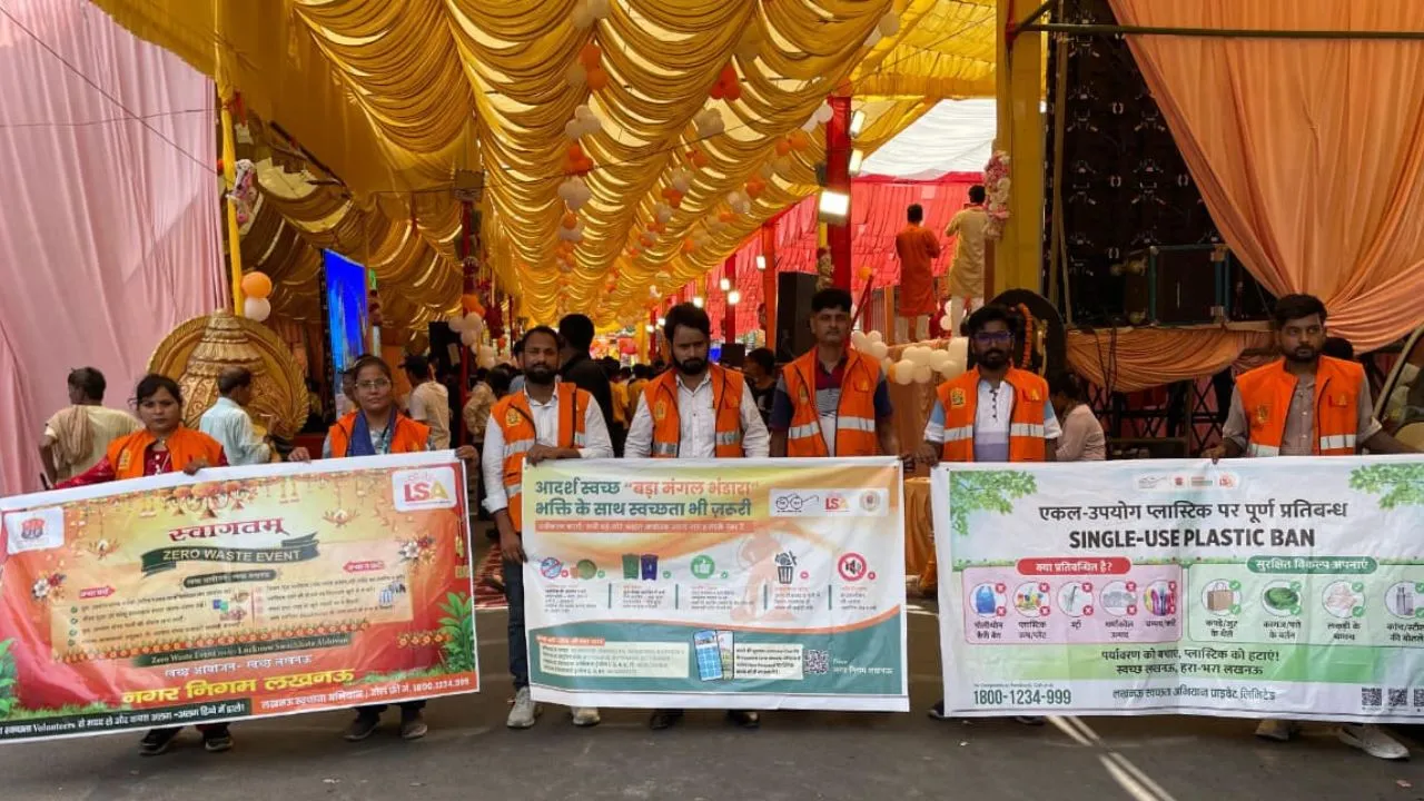 लखनऊ में बड़े मंगल पर कचरे का होगा प्रॉपर समाधान, 370 पंजीकृत भंडारों को बनाया 'जीरो वेस्ट', सिंगल यूज प्लास्टिक का प्रयोग न करने का संदेश