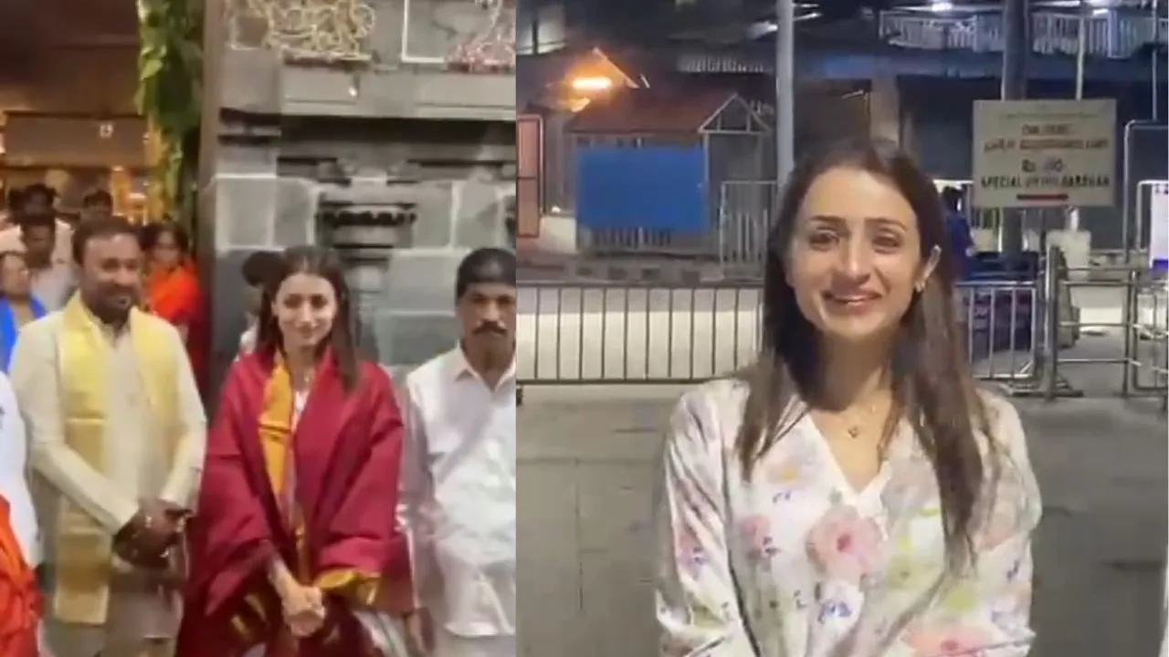 Birthday Special:  तिरुमाला के पहाड़ी मंदिर में तृषा ने टेका माथा, जन्मदिन पर भगवान वेंकटेश्वर का लिया आशीर्वाद