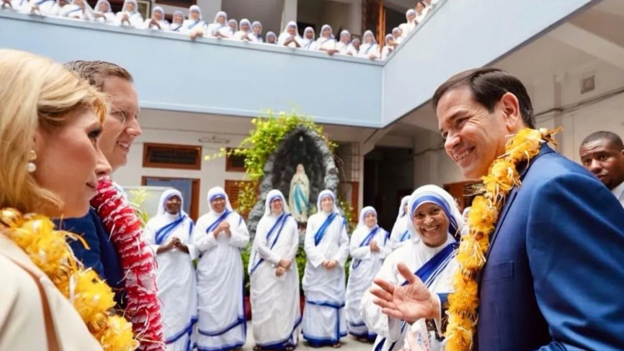 अमेरिकी विदेश मंत्री मार्को रुबियो की भारत यात्रा शुरू, कोलकाता के 'मदर हाउस' का किया दौरा, PM मोदी से करेंगे मुलाकात