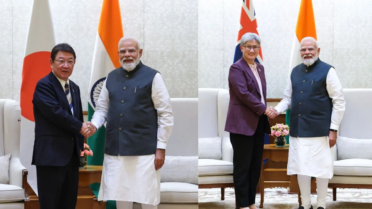  Quad :  पीएम मोदी ने की ऑस्ट्रेलिया, जापान के विदेश मंत्रियों से मुलाकात, जानिए किन मुद्दों पर की बात 