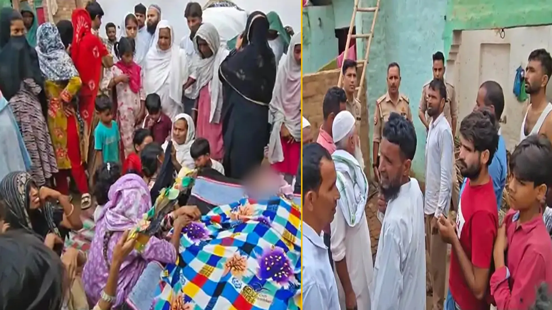 Moradabaad : बारिश के बाद ढहा कच्चा मकान, मलबे में दबकर महिला की गई जान