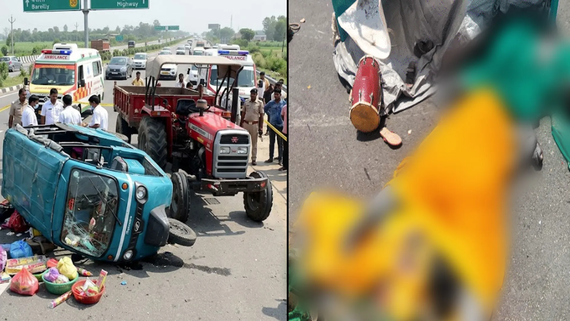 बदायूं में दर्दनाक सड़क हादसा : ट्रैक्टर ने ई-रिक्शा को रौंदा, शादी का शगुन देने जा रही 6 महिलाओं की मौत