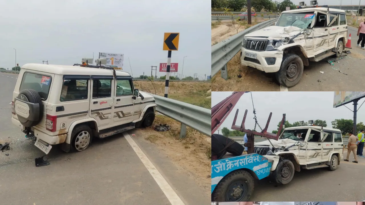 ग्रेटर नोएडा न्यूज: यमुना एक्सप्रेसवे पर BJP विधायक राजेश चौधरी की एस्कॉर्ट गाड़ी को डंपर ने मारी टक्कर, एक पुलिसकर्मी की मौत, तीन घायल
