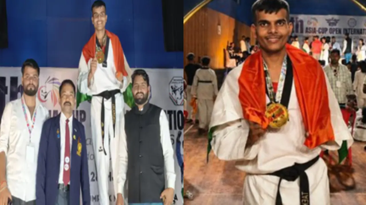 Asia Cup Taekwondo : श्रावस्ती के आशुतोष ने ताइक्वांडो चैंपियनशिप में जीता स्वर्ण, श्रीलंका के खिलाड़ी को हराया