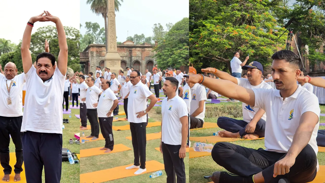 International Yoga Day पर लखनऊ रेजिडेंसी में भव्य आयोजन 3