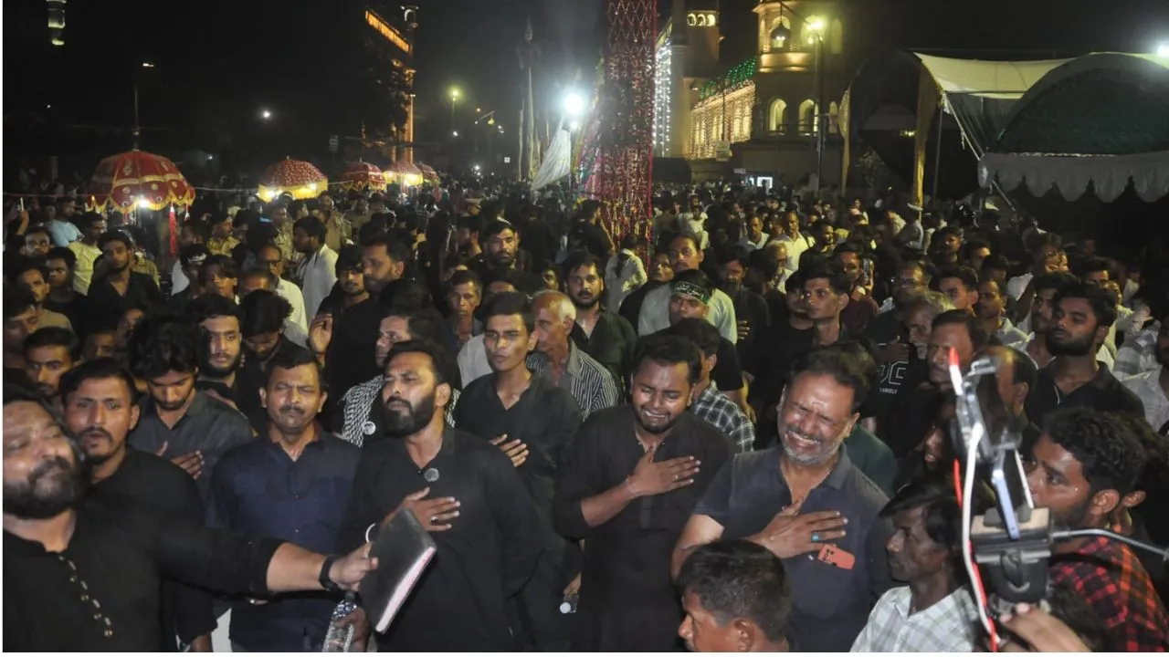 Lucknow News : हजरत कासिम की शहादत और प्यास के मंजर ने रुलाया...अजादारों ने बहाए आंसू 