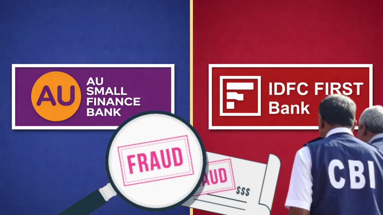 661 करोड़ का महाघोटाला: IDFC फर्स्ट और AU स्मॉल फाइनेंस बैंक धोखाधड़ी मामले में CBI की बड़ी छापेमारी